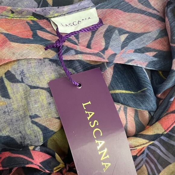 Lascana Tropical Print V-Neck Cover Up Womens Size 6 - Picture 3 of 5